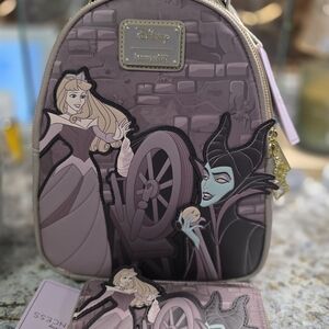 Loungefly Disney Villains Backpack in Purple and Black